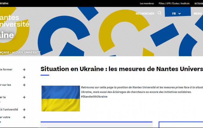 Nantes Université - situation en Ukraine
